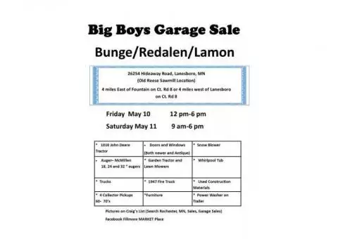 Big Boys Garage Sale!